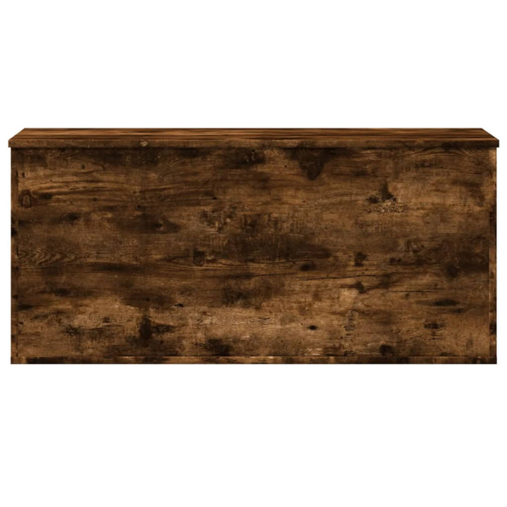 opbevaringsboks 100x42x46 cm konstrueret træ røget egetræsfarve