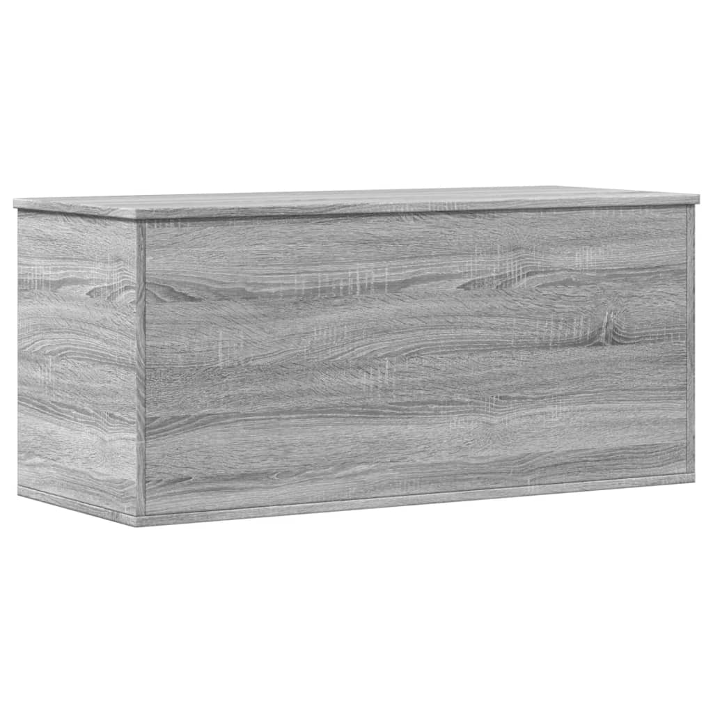 opbevaringsboks 100x42x46 cm konstrueret træ grå sonoma-eg