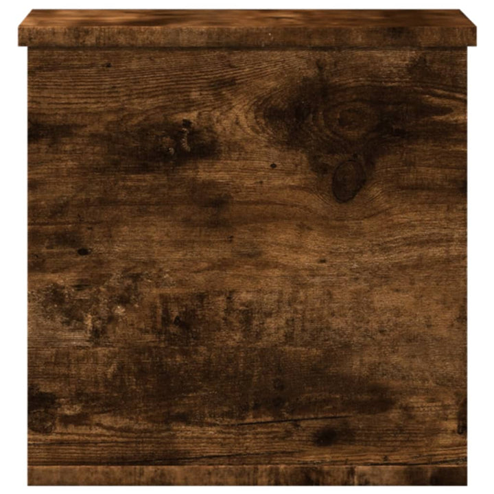opbevaringsboks 30x35x35 cm konstrueret træ røget egetræsfarve