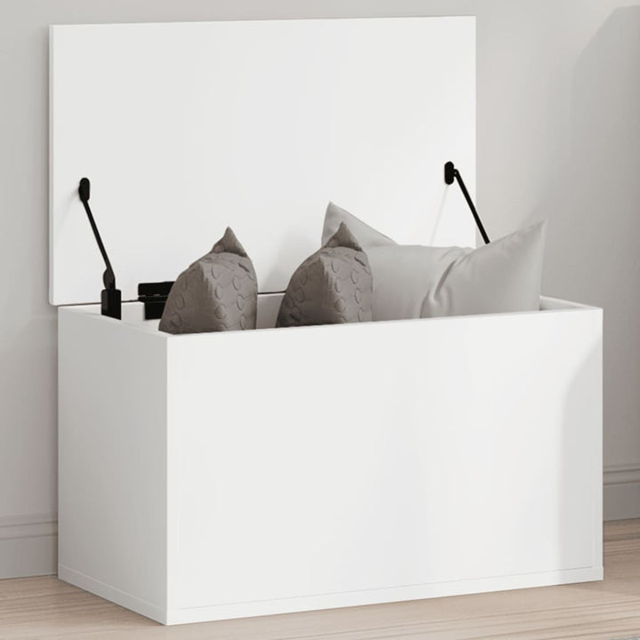 opbevaringsboks 60x35x35 cm konstrueret træ hvid