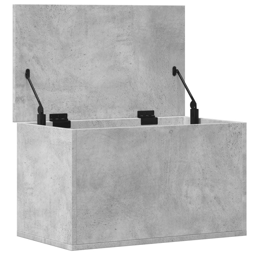 opbevaringsboks 60x35x35 cm konstrueret træ betongrå