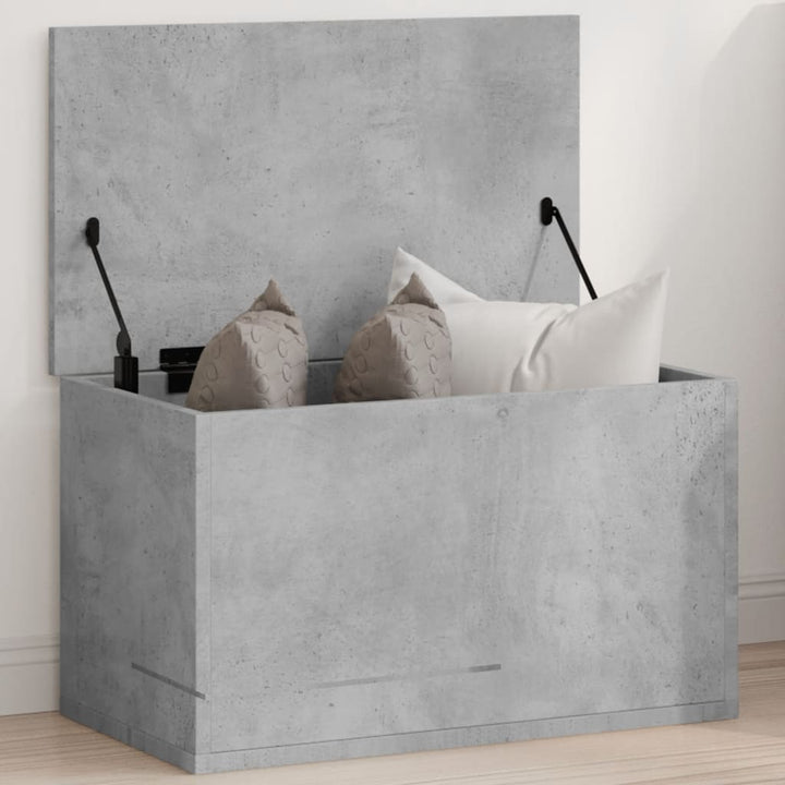 opbevaringsboks 60x35x35 cm konstrueret træ betongrå