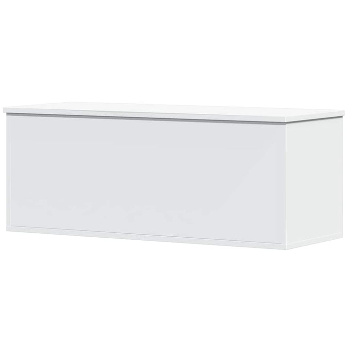 opbevaringsboks 90x35x35 cm konstrueret træ hvid