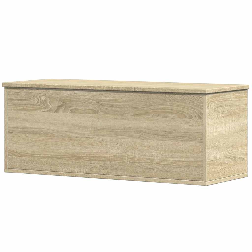 opbevaringsboks 90x35x35 cm konstrueret træ sonoma-eg