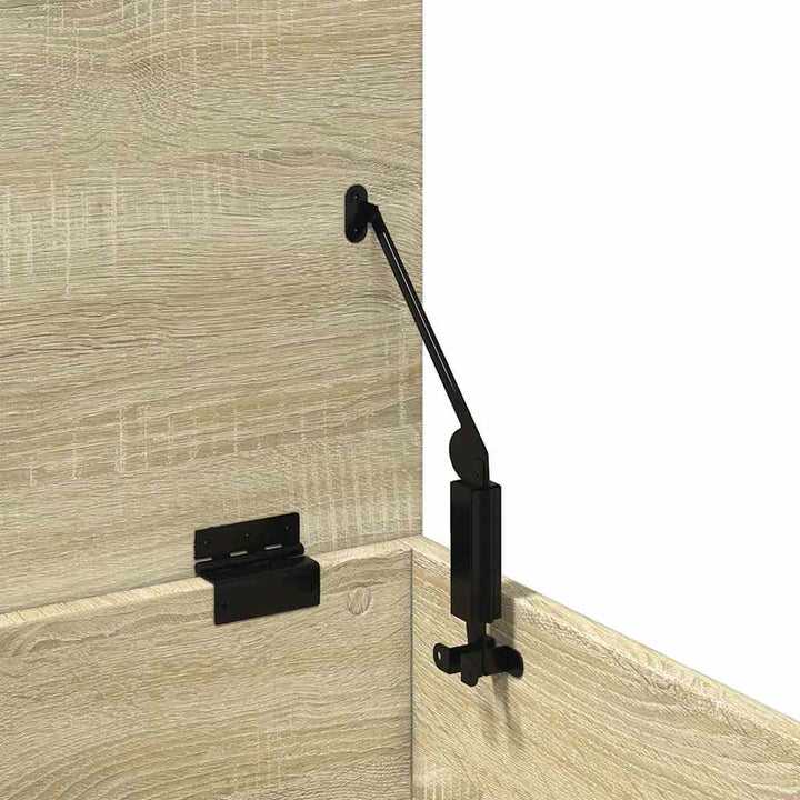 opbevaringsboks 90x35x35 cm konstrueret træ sonoma-eg