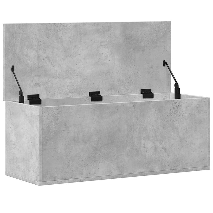 opbevaringsboks 90x35x35 cm konstrueret træ betongrå