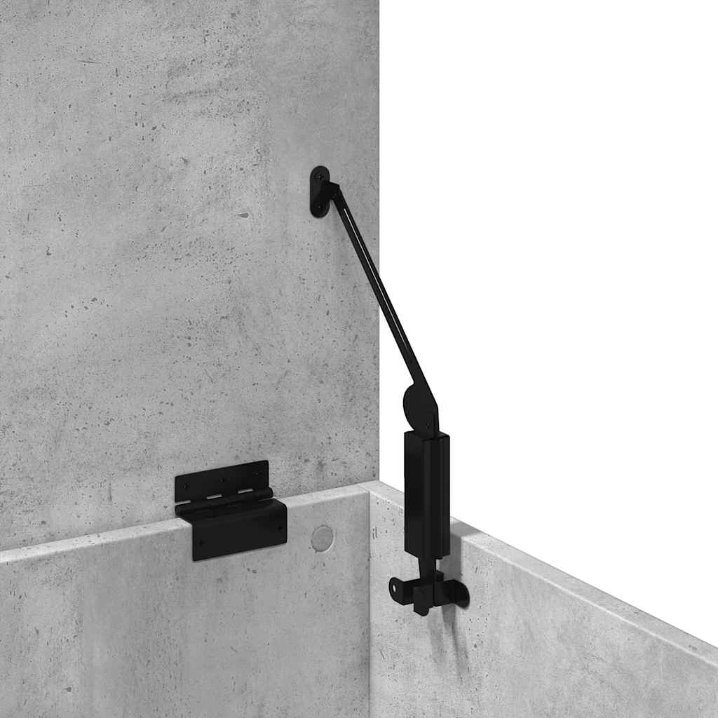 opbevaringsboks 90x35x35 cm konstrueret træ betongrå