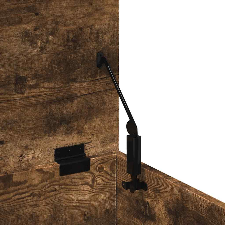 opbevaringsboks 90x35x35 cm konstrueret træ røget egetræsfarve