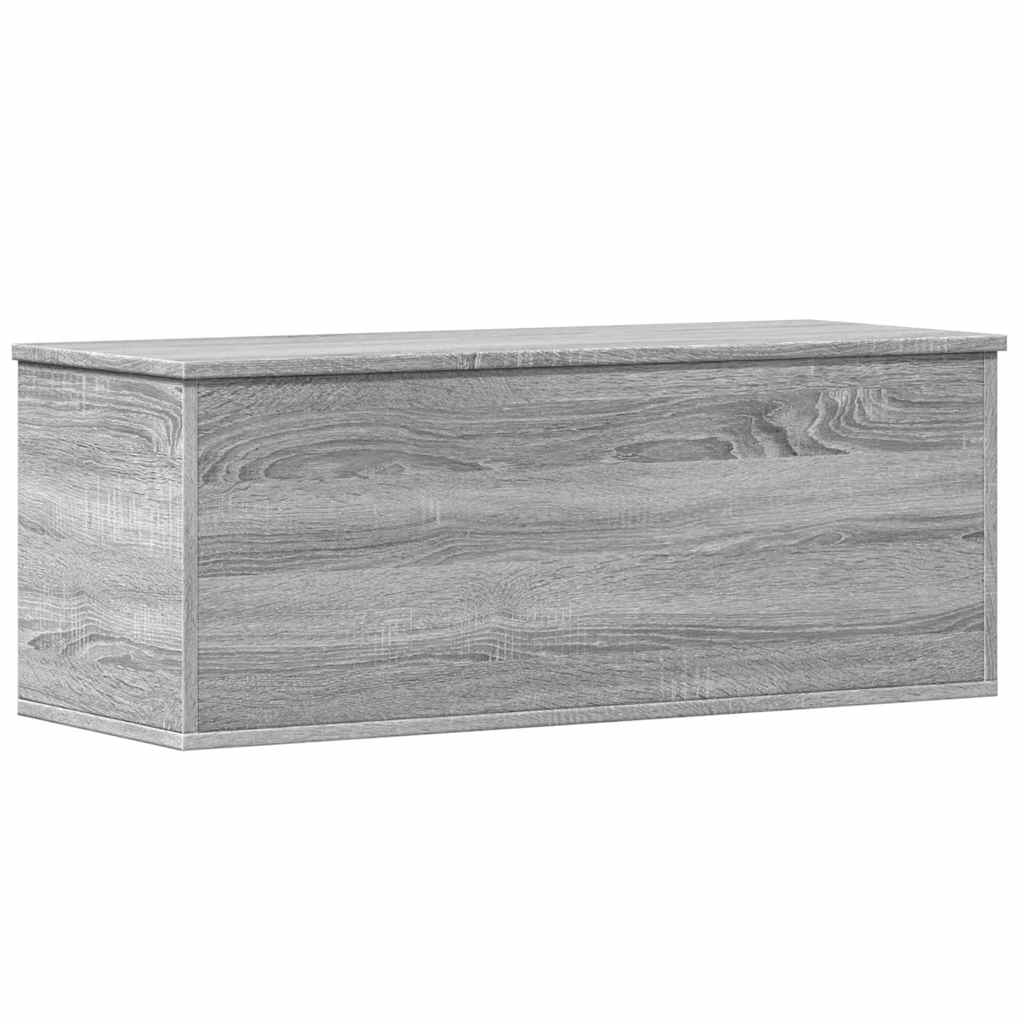 opbevaringsboks 90x35x35 cm konstrueret træ grå sonoma-eg