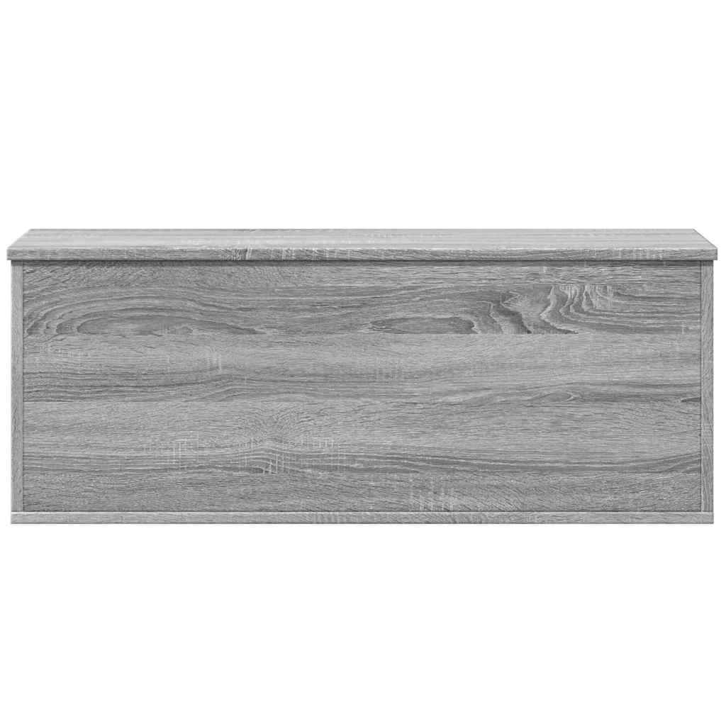 opbevaringsboks 90x35x35 cm konstrueret træ grå sonoma-eg