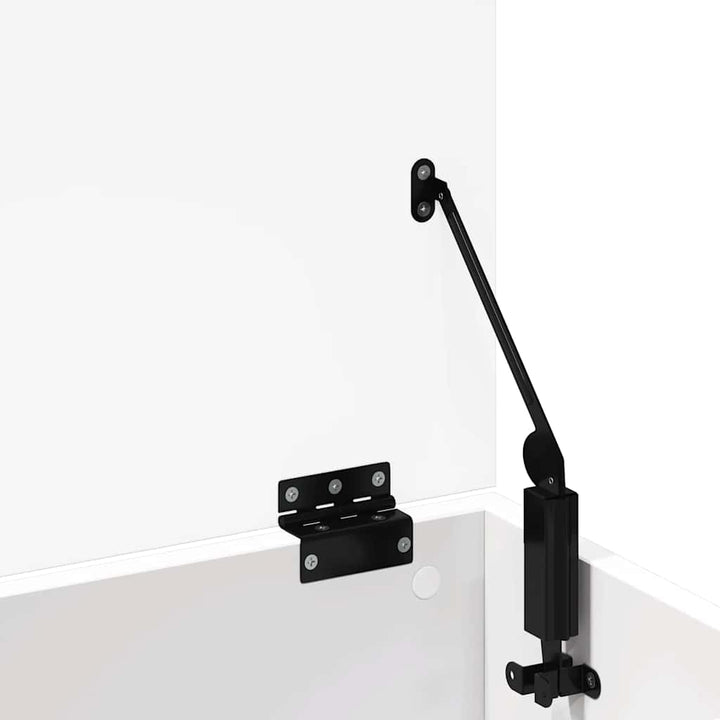 opbevaringsboks 102x35x35 cm konstrueret træ hvid