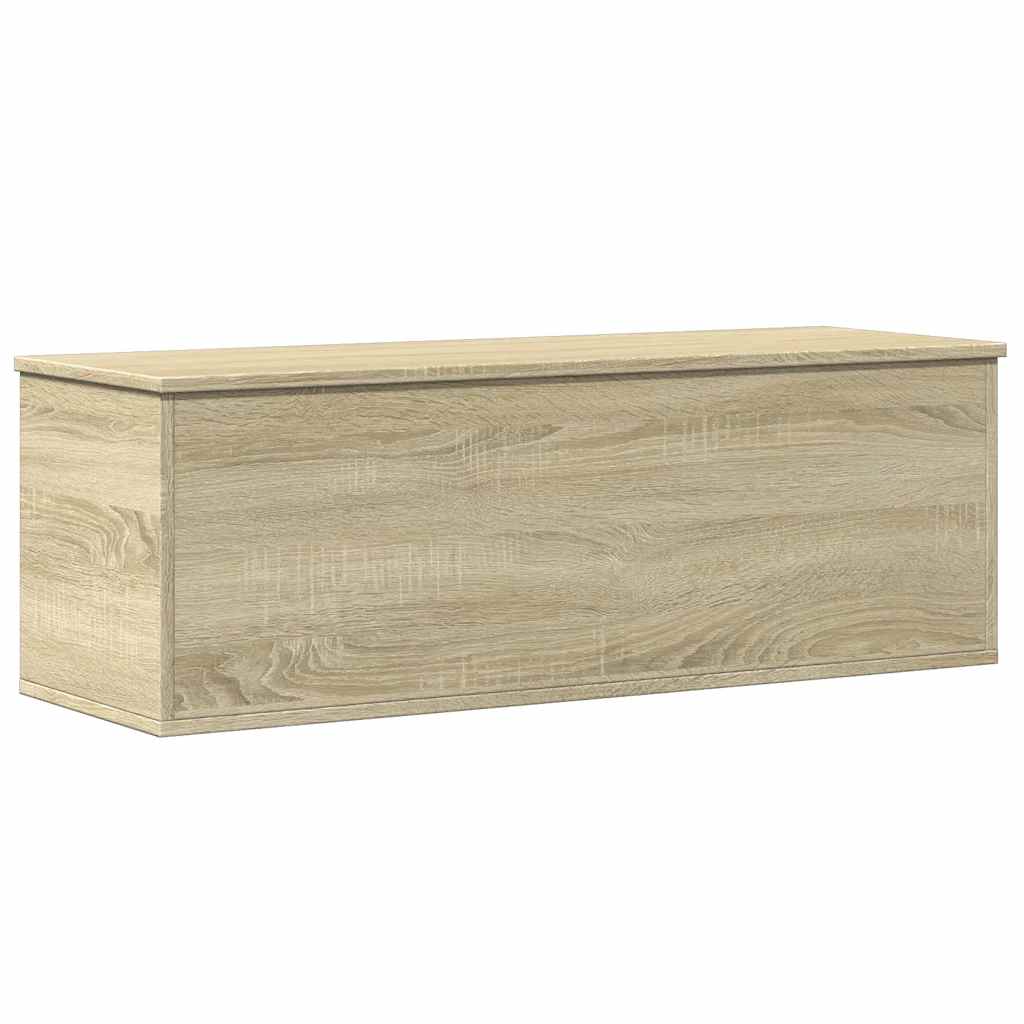 opbevaringsboks 102x35x35 cm konstrueret træ sonoma-eg