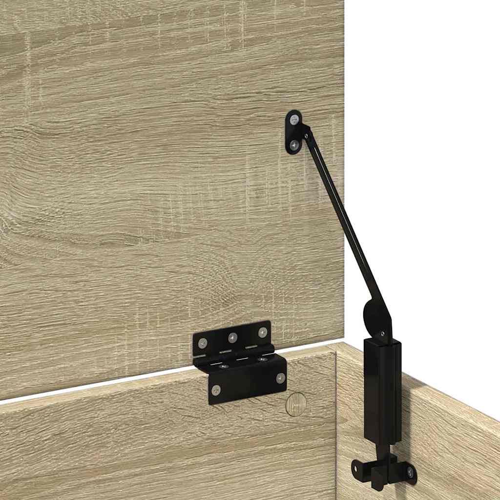 opbevaringsboks 102x35x35 cm konstrueret træ sonoma-eg