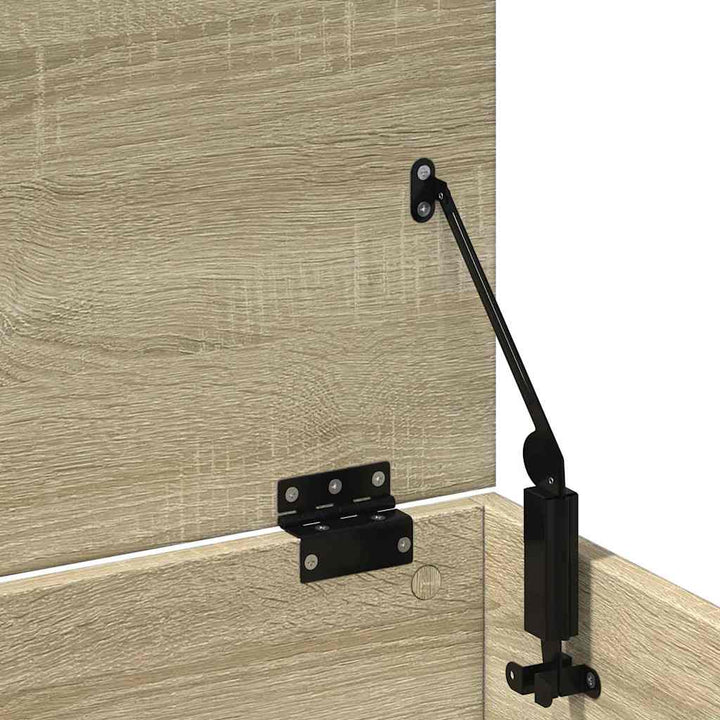 opbevaringsboks 102x35x35 cm konstrueret træ sonoma-eg