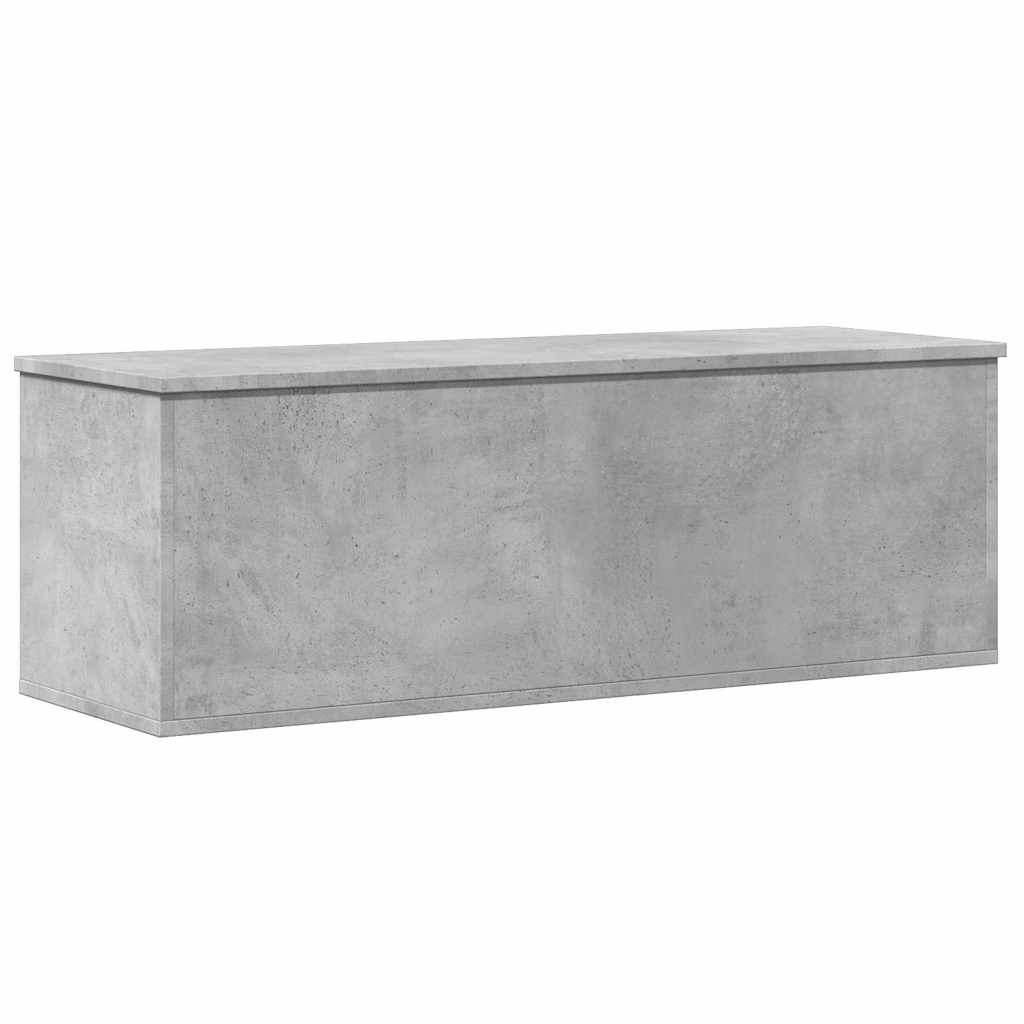 opbevaringsboks 102x35x35 cm konstrueret træ betongrå