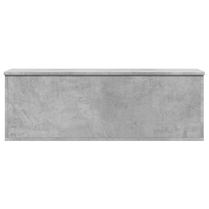 opbevaringsboks 102x35x35 cm konstrueret træ betongrå