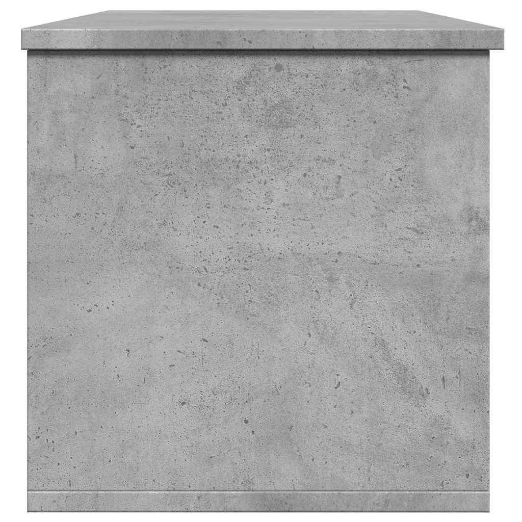 opbevaringsboks 102x35x35 cm konstrueret træ betongrå