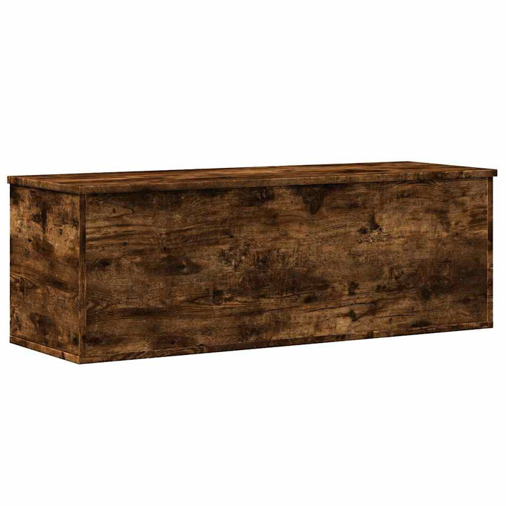opbevaringsboks 102x35x35 cm konstrueret træ røget egetræsfarve
