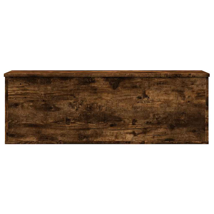 opbevaringsboks 102x35x35 cm konstrueret træ røget egetræsfarve