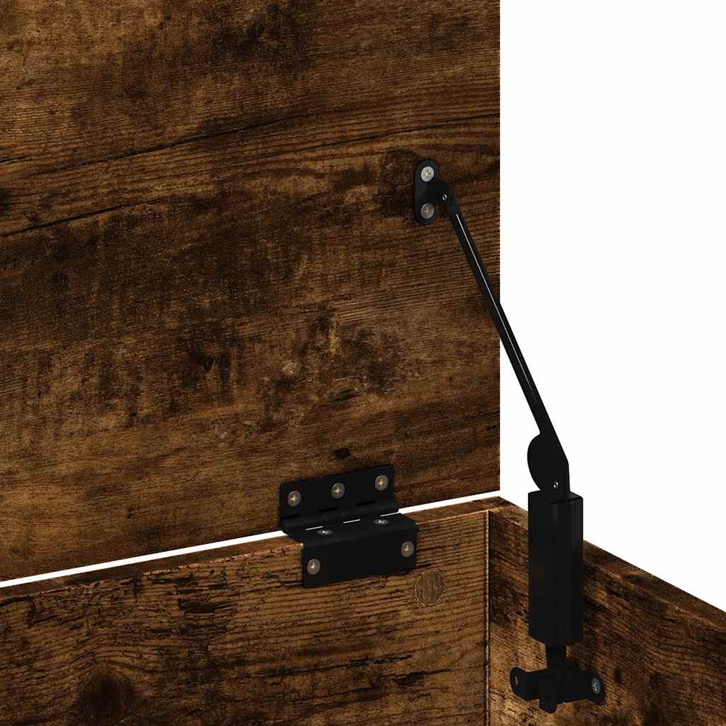 opbevaringsboks 102x35x35 cm konstrueret træ røget egetræsfarve