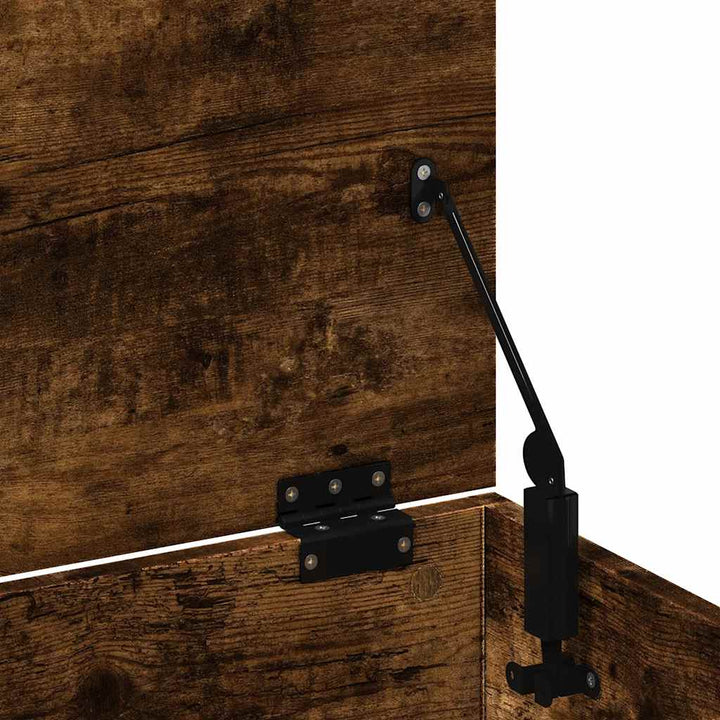 opbevaringsboks 102x35x35 cm konstrueret træ røget egetræsfarve