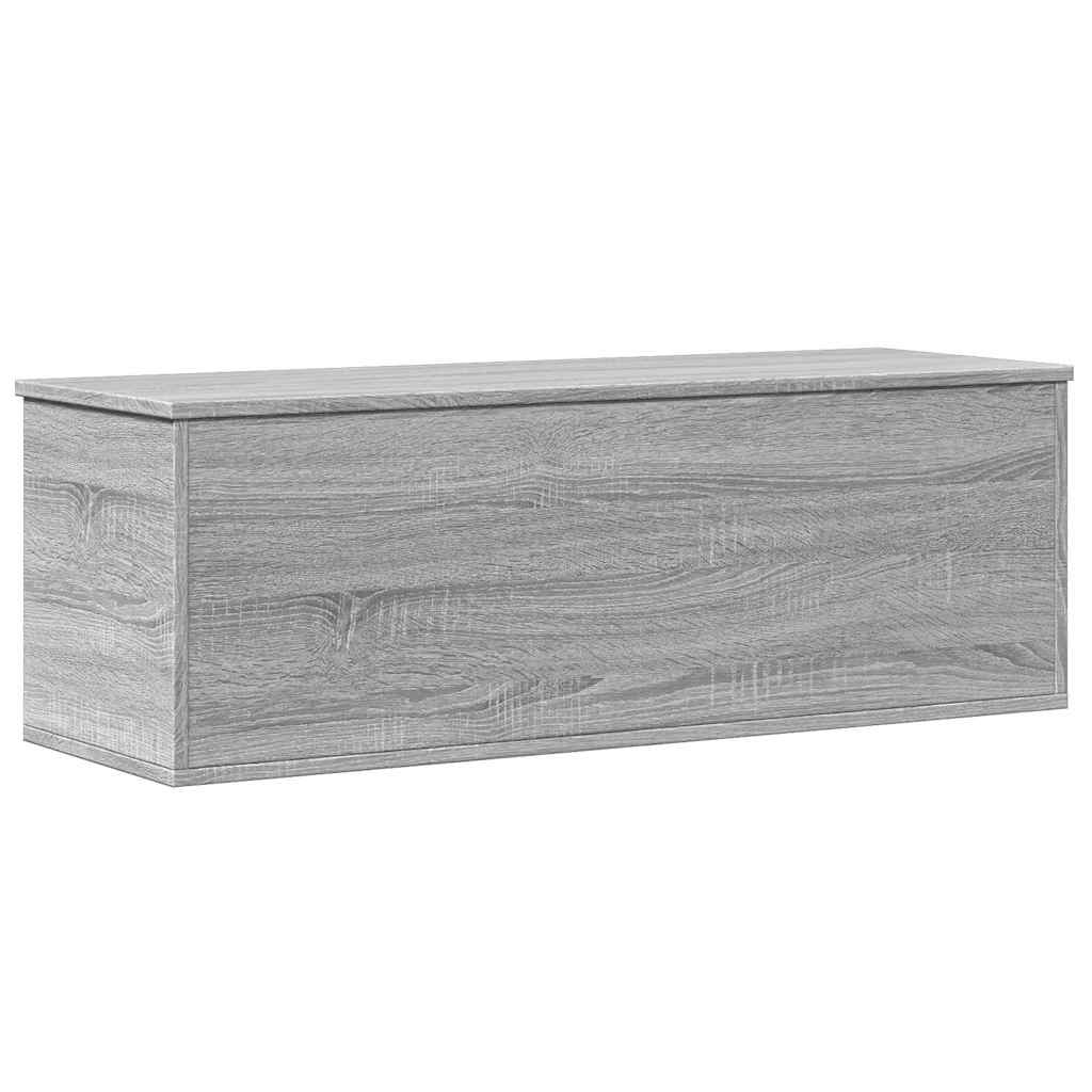 opbevaringsboks 102x35x35 cm konstrueret træ grå sonoma-eg