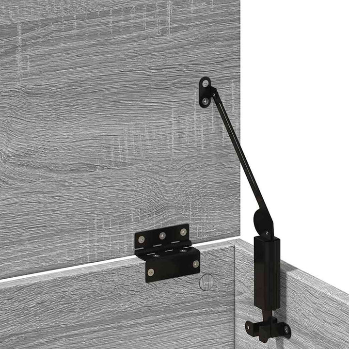 opbevaringsboks 102x35x35 cm konstrueret træ grå sonoma-eg