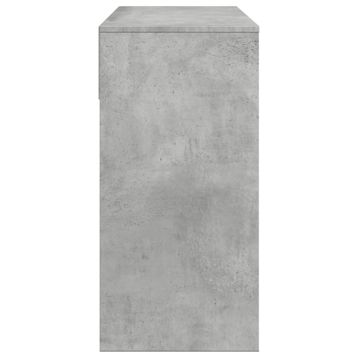 makeupbord med spejl 80x39x80 cm betongrå