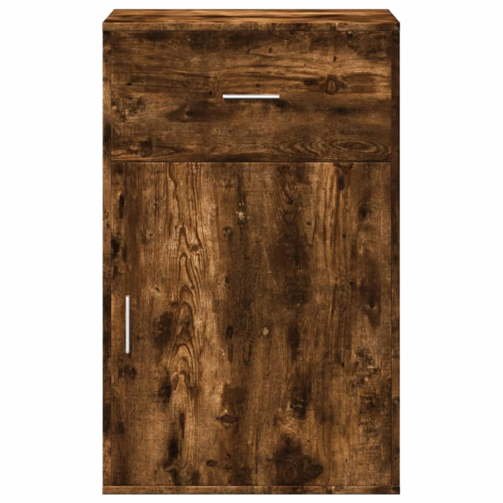 opbevaringsskab 56,5x39x90 cm konstrueret træ røget egetræ