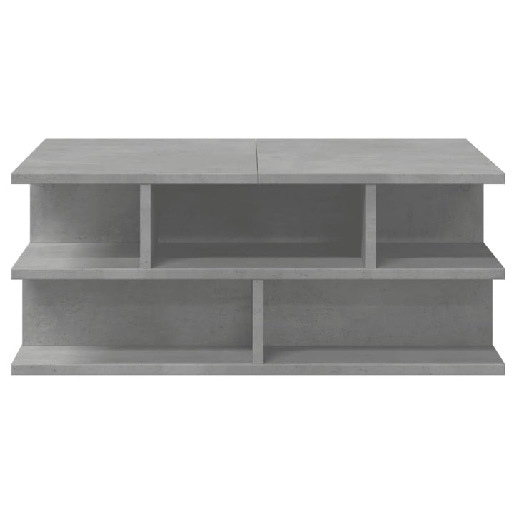 sofabord 70x70x29 cm konstrueret træ betongrå