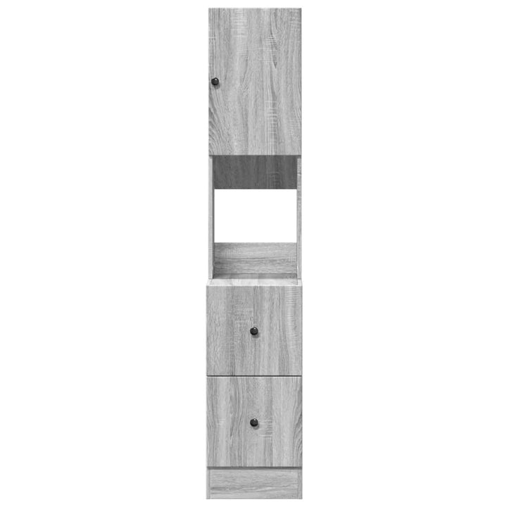 køkkenskab 35x50x180 cm konstrueret træ grå sonoma-eg