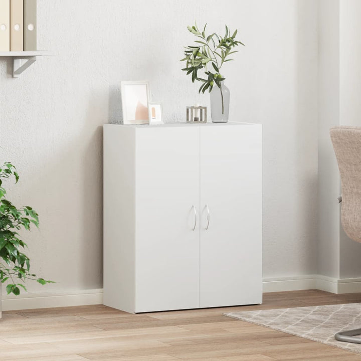 arkivskab 60x32x77,5 cm konstrueret træ hvid