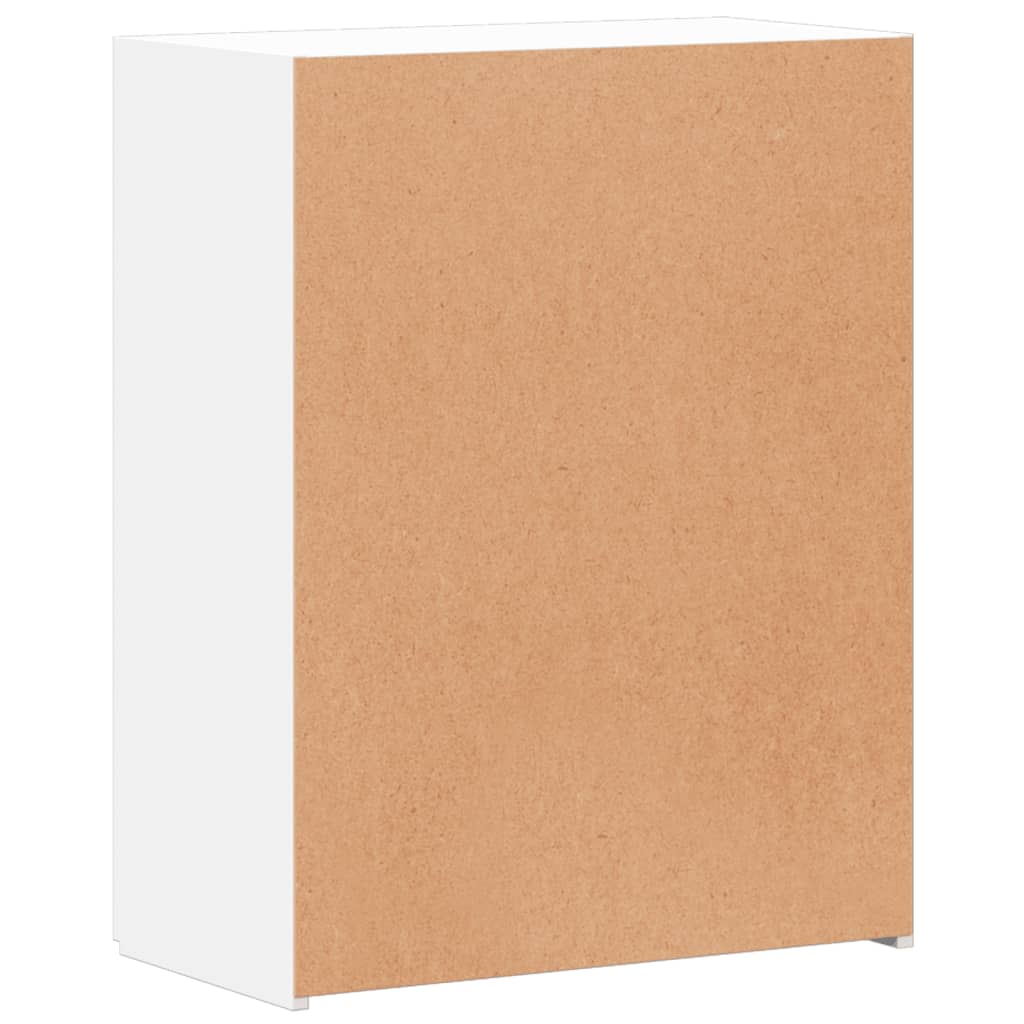 arkivskab 60x32x77,5 cm konstrueret træ hvid