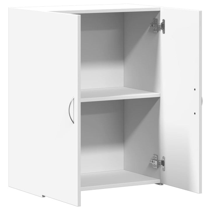 arkivskab 60x32x77,5 cm konstrueret træ hvid