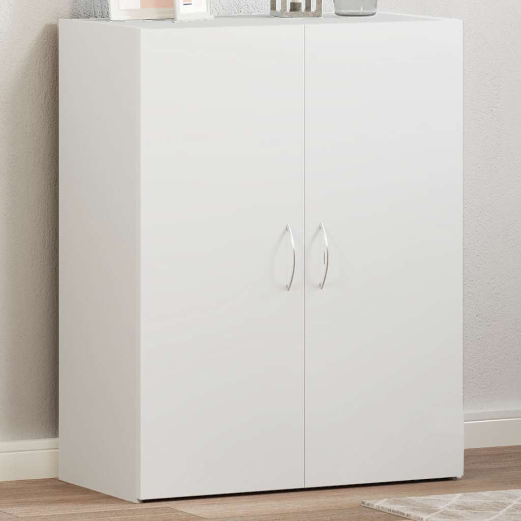 arkivskab 60x32x77,5 cm konstrueret træ hvid