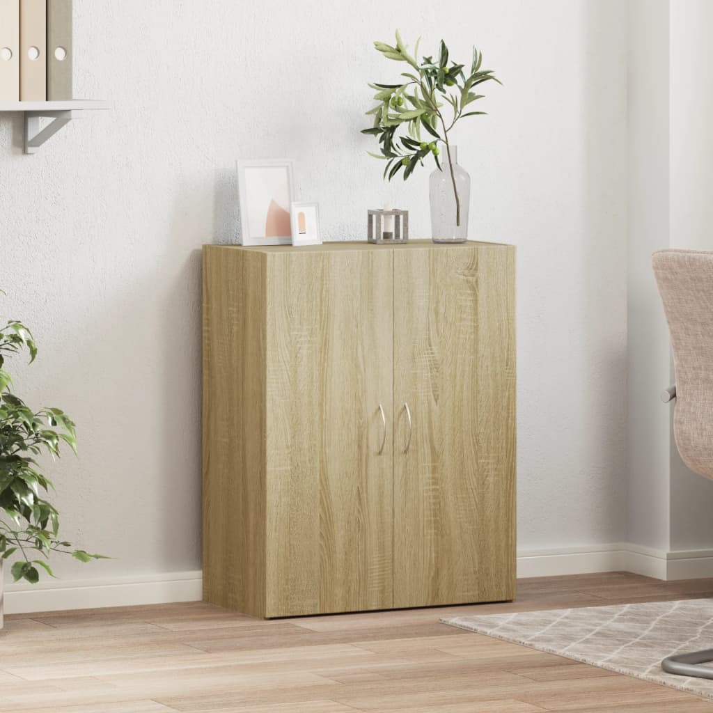 arkivskab 60x32x77,5 cm konstrueret træ sonoma-eg