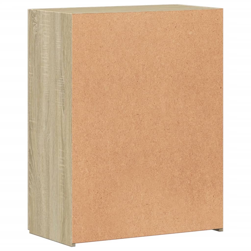 arkivskab 60x32x77,5 cm konstrueret træ sonoma-eg