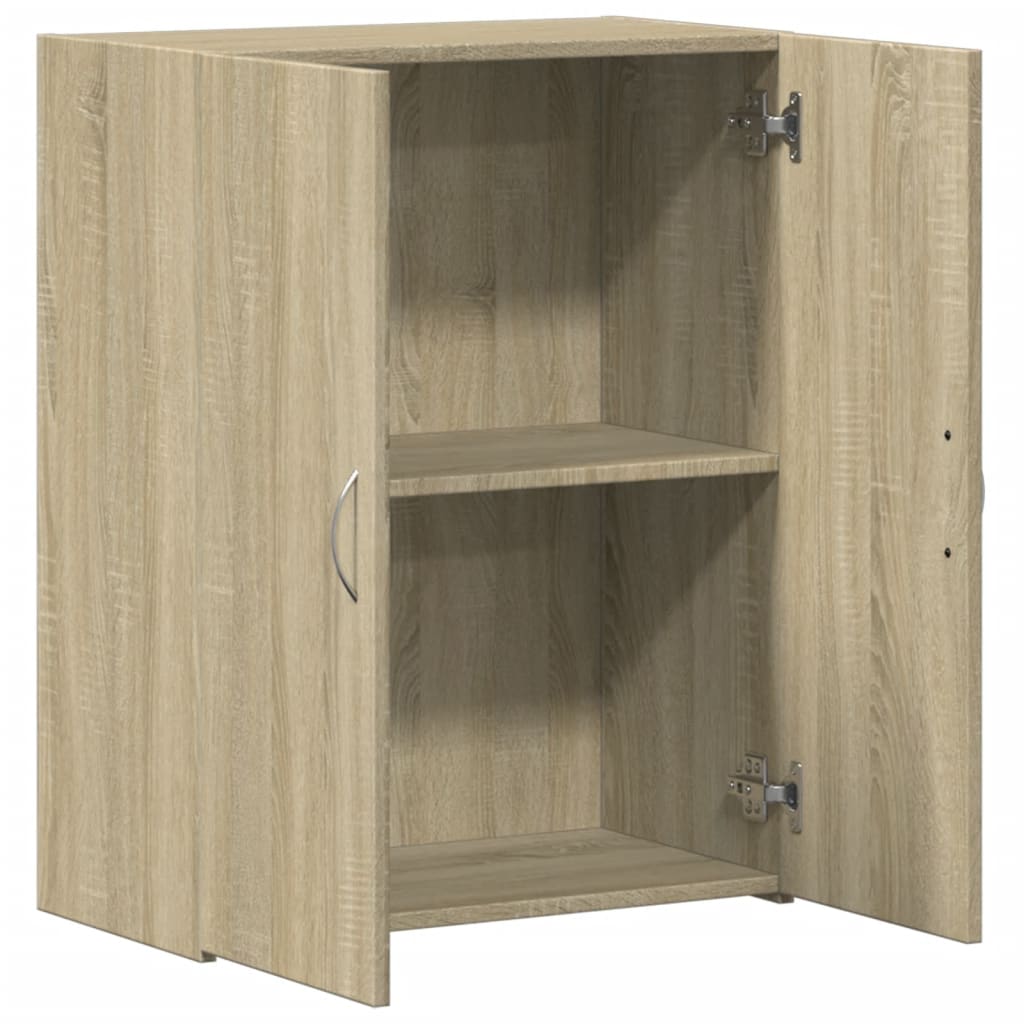 arkivskab 60x32x77,5 cm konstrueret træ sonoma-eg