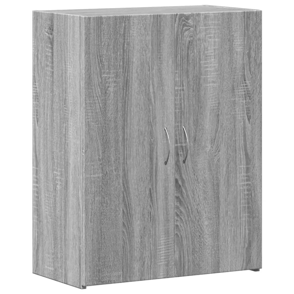 arkivskab 60x32x77,5 cm konstrueret træ grå sonoma-eg