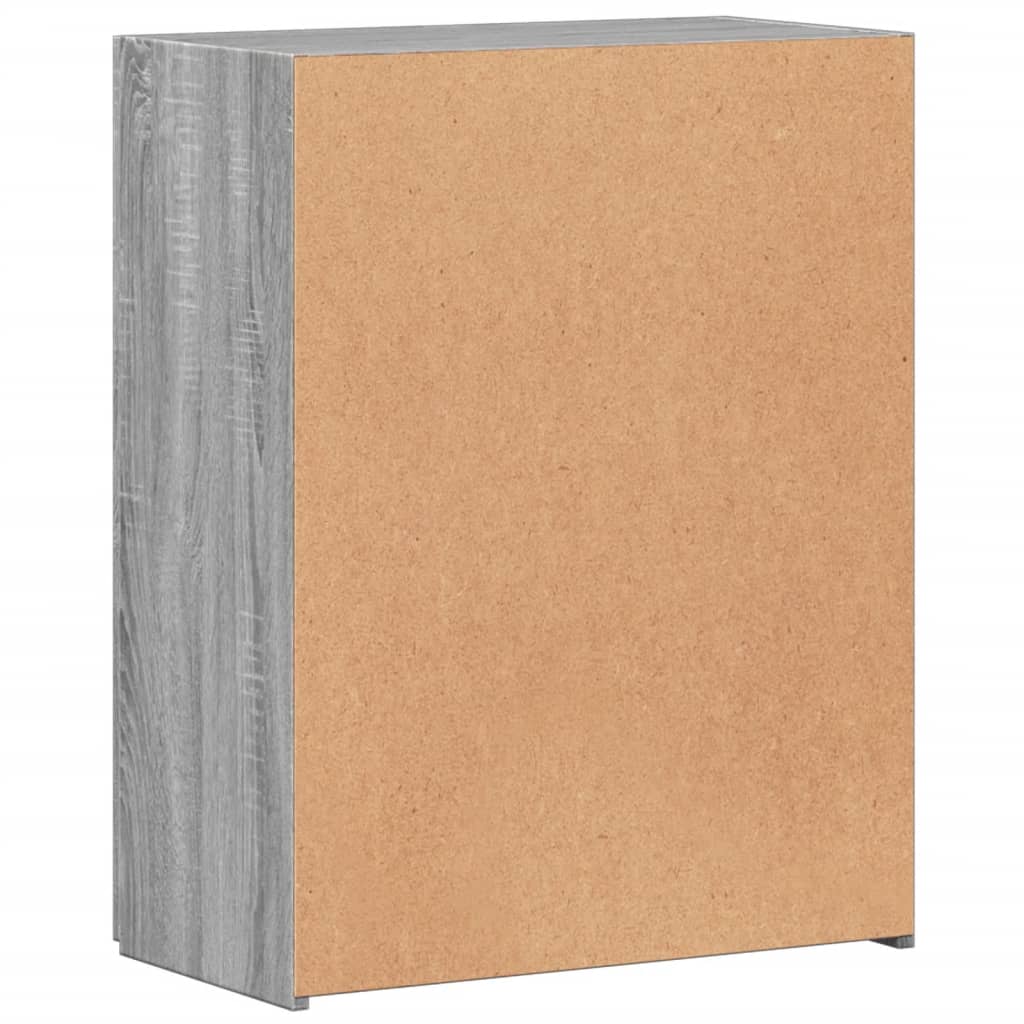 arkivskab 60x32x77,5 cm konstrueret træ grå sonoma-eg