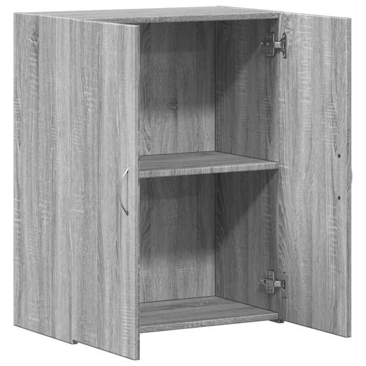 arkivskab 60x32x77,5 cm konstrueret træ grå sonoma-eg