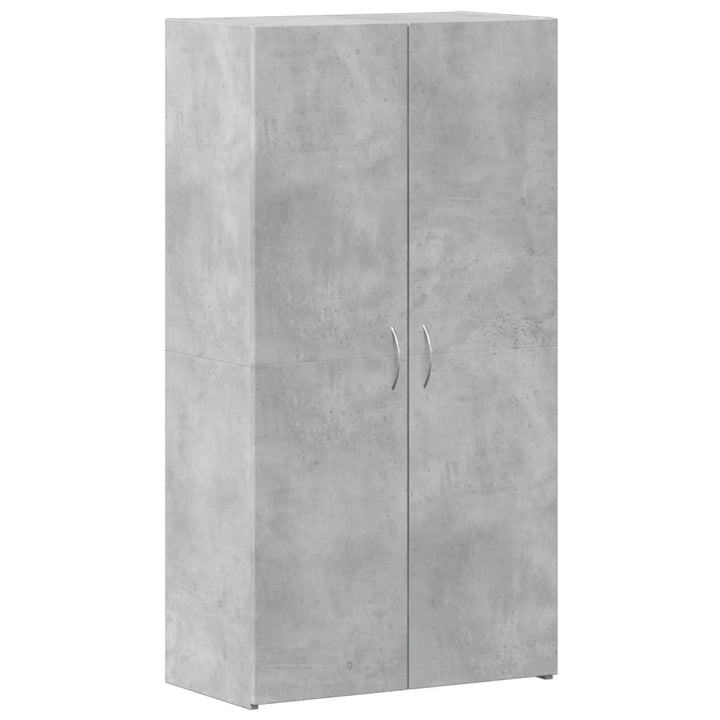 arkivskab 60x32x115 cm konstrueret træ betongrå