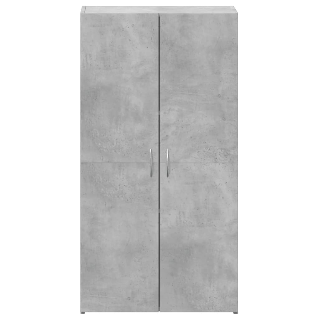 arkivskab 60x32x115 cm konstrueret træ betongrå