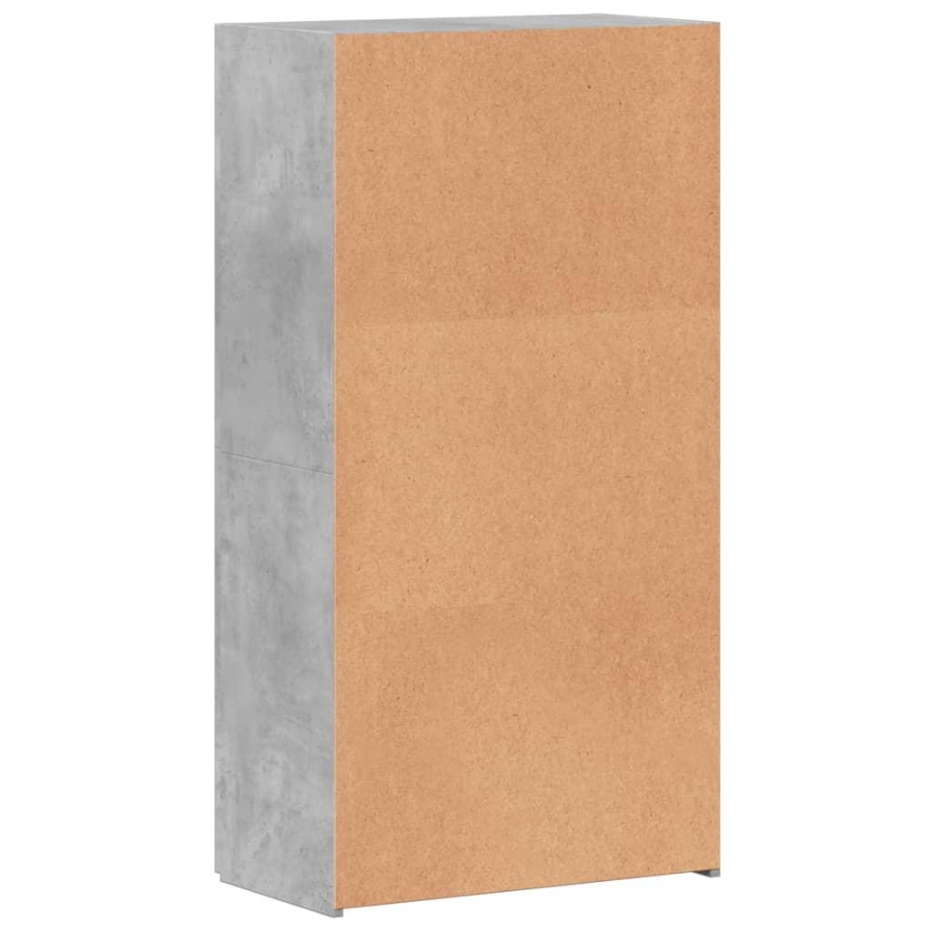 arkivskab 60x32x115 cm konstrueret træ betongrå