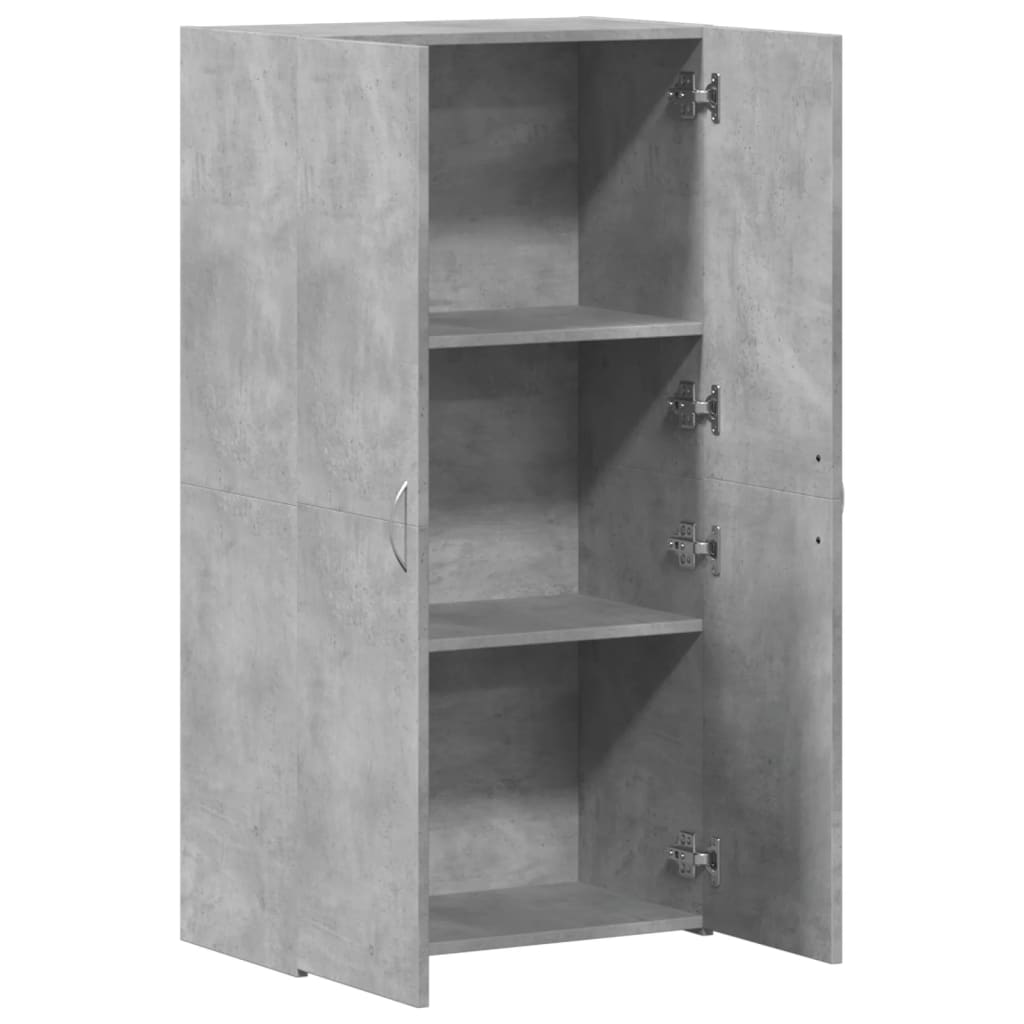 arkivskab 60x32x115 cm konstrueret træ betongrå