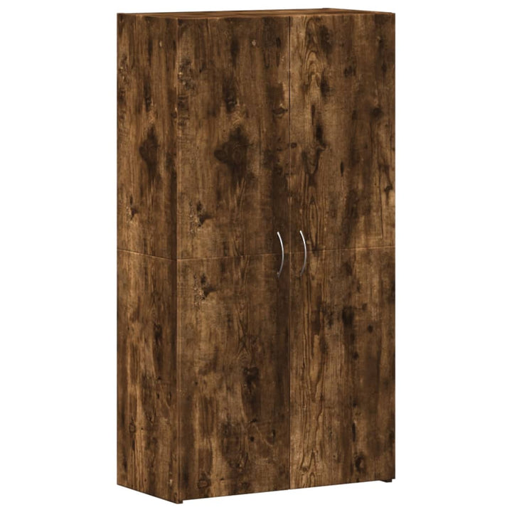 arkivskab 60x32x115 cm konstrueret træ røget egetræsfarve