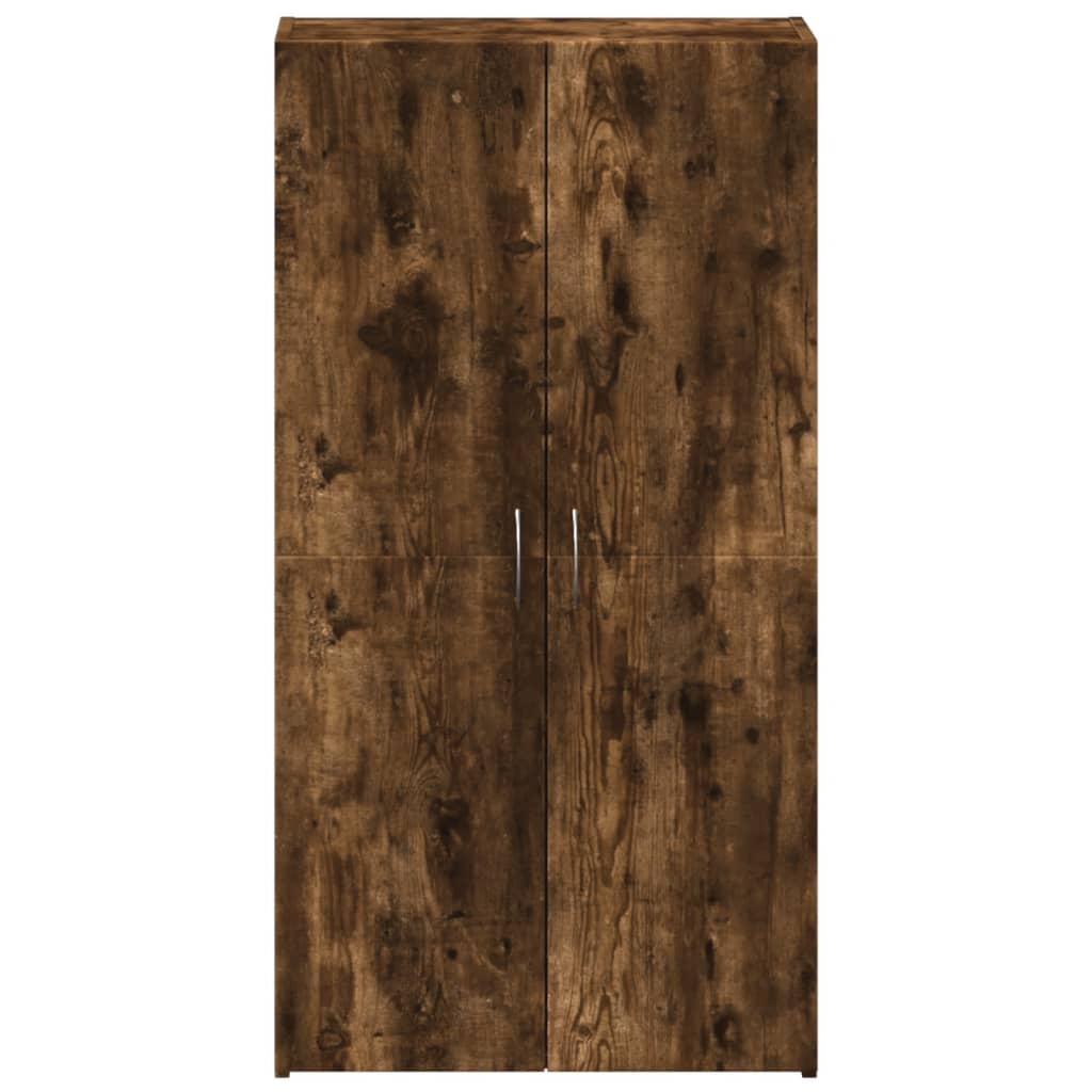 arkivskab 60x32x115 cm konstrueret træ røget egetræsfarve