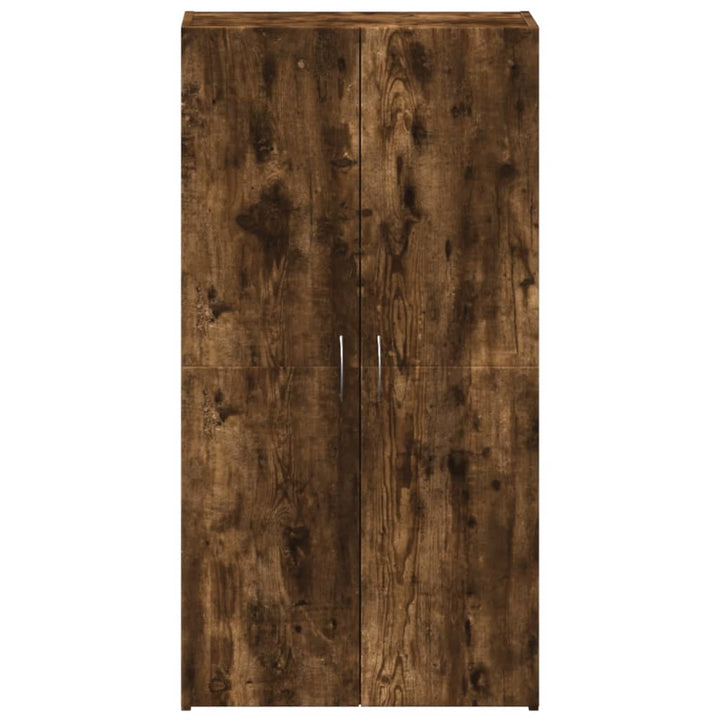 arkivskab 60x32x115 cm konstrueret træ røget egetræsfarve