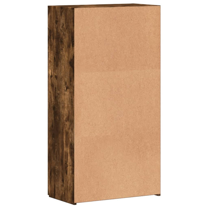 arkivskab 60x32x115 cm konstrueret træ røget egetræsfarve