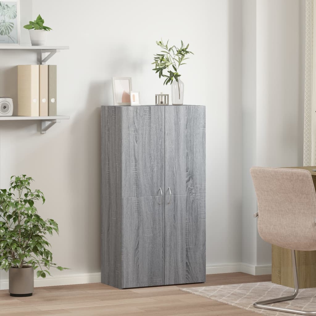arkivskab 60x32x115 cm konstrueret træ grå sonoma-eg